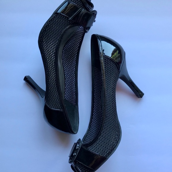 Apt 9 Allure 8 1/2 open black heels mesh - Picture 7 of 8